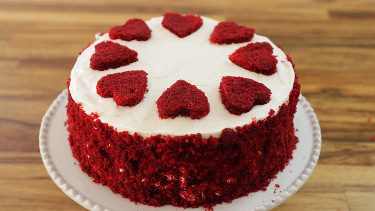 Red velvet cake is traditionally a red, red-brown, crimson, or scarlet-colored chocolate layer cake, layered with ermine icing. Traditional recipes do...